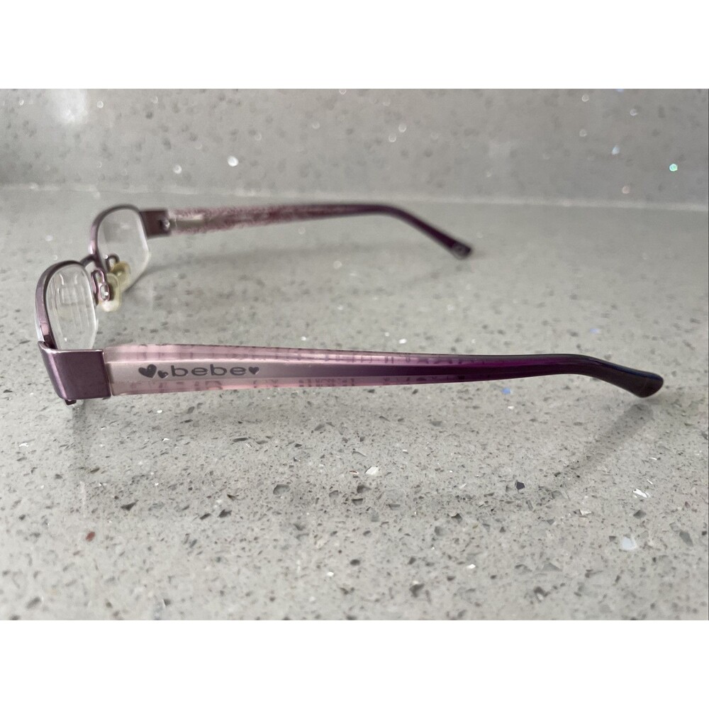 Bebe Eyeglasses Frames Only Bashful Bb5027 Plum 4… - image 3